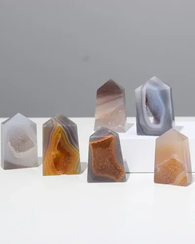 Unique Druzy Agate Tower Slice Wholesale