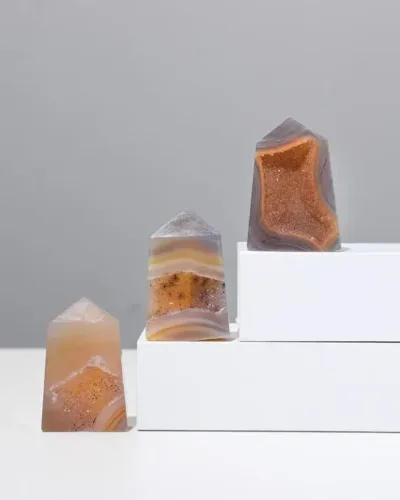 Unique Druzy Agate Tower Slice Wholesale