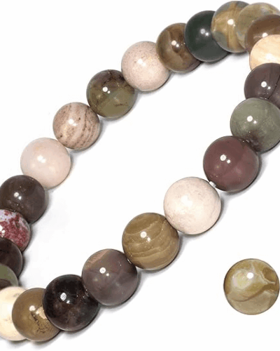 Unisex 8MM Round Beads Indian Agate Crystal Bracelet Wholesale