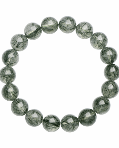 4A Natural Green Rutilated Quartz Bracelet for Wealth