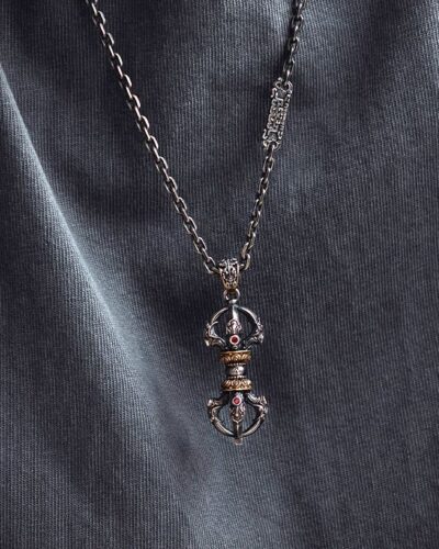 Vajra Dagger Pendant Copper Necklace for Men