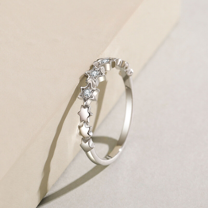 Versatile S925 Star Ring with Cubic Zirconia - Görüntü 5