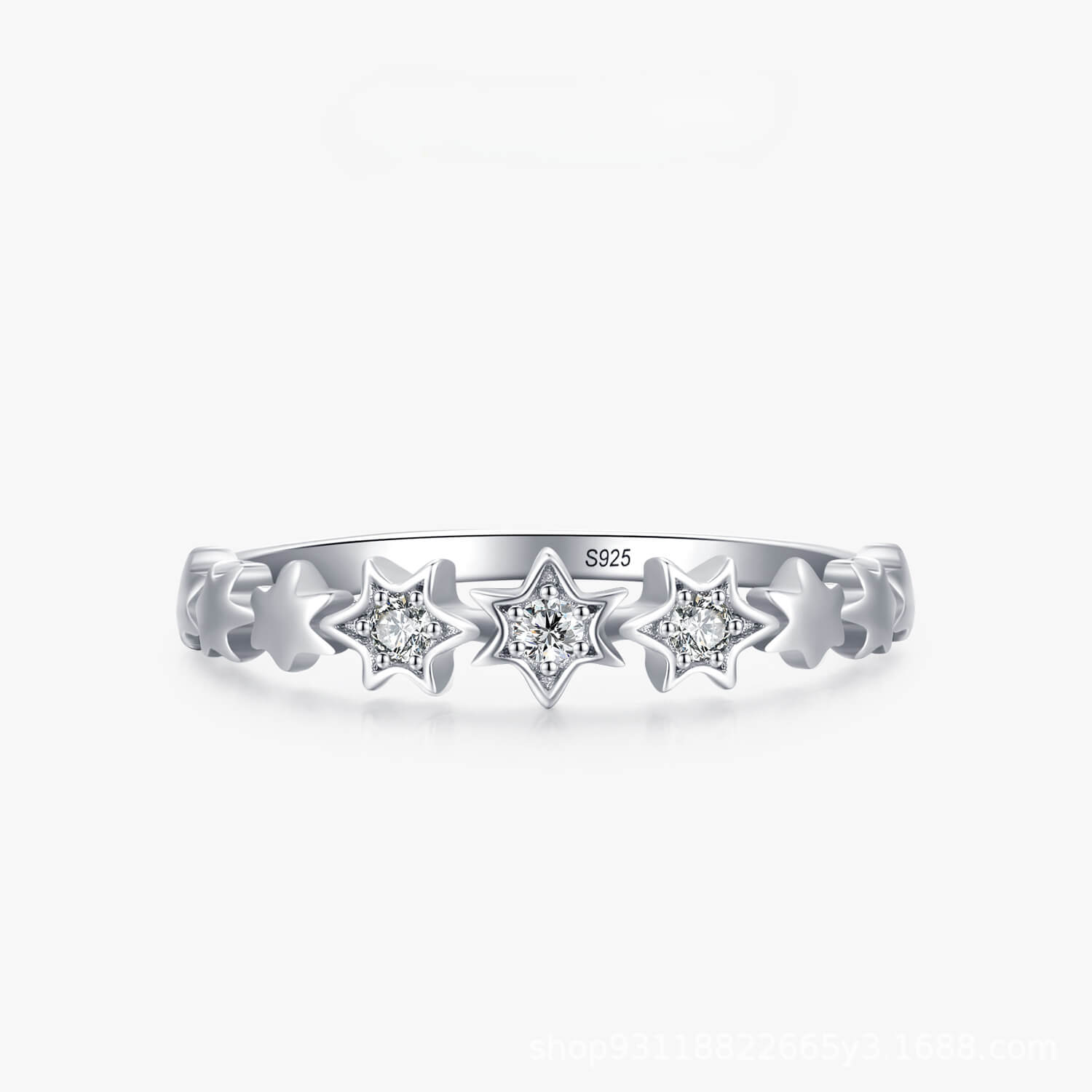 Versatile S925 Star Ring with Cubic Zirconia - Görüntü 4