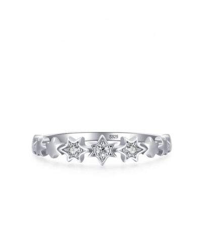 Versatile S925 Star Ring with Cubic Zirconia SHOW