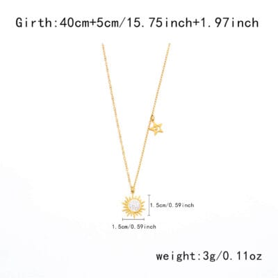 Versatile Stainless Steel Sunflower Necklace for Women 3