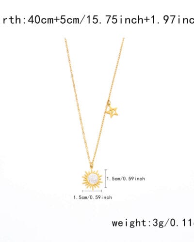 Versatile Stainless Steel Sunflower Necklace for Women 3
