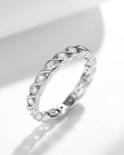 Vine Moissanite Wedding Ring with 925 Sterling Silver