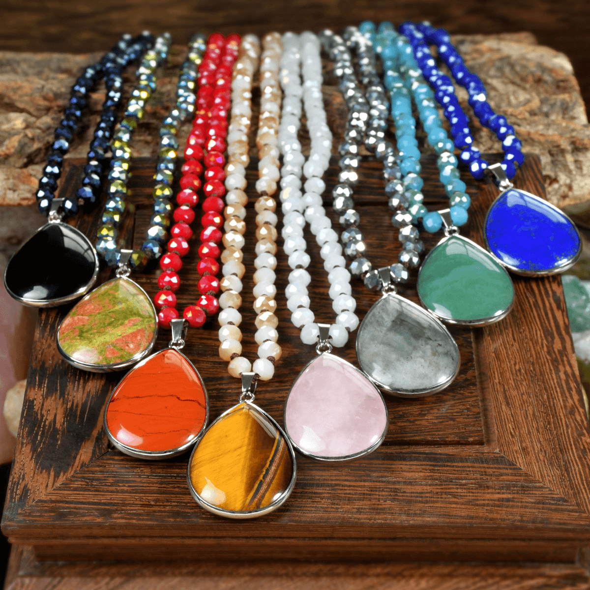 Vintage Long Teardrop Pendant Necklace Wholesale