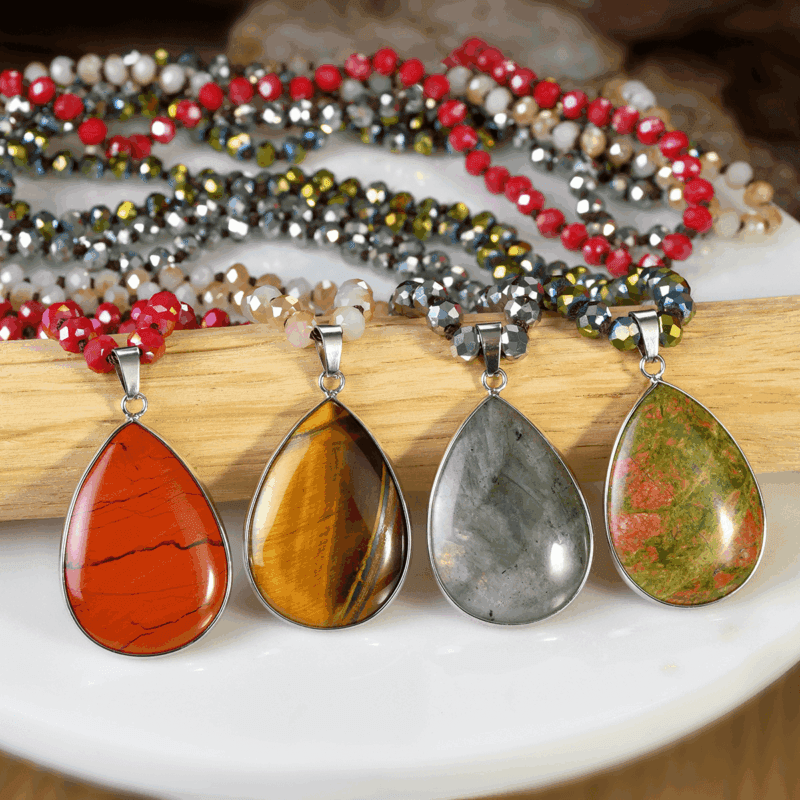 Vintage Long Teardrop Pendant Necklace Wholesale