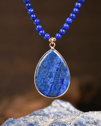 Geometric Lapis Lazuli Necklace Pendant Wholesale