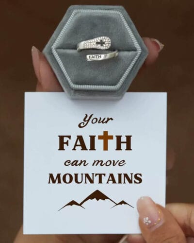 White Gold Plated Faith And Cross Ring Wholesale 3