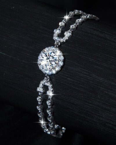 Wholesale 2ct Moissanite Bracelet with 925 Sterling Silver