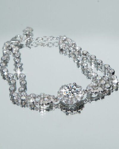 Wholesale 2ct Moissanite Bracelet with 925 Sterling Silverの別ビュー