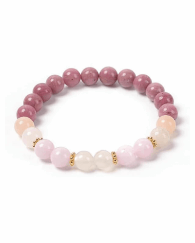 8MM Healing Yoga Pink Crystal Bracelet
