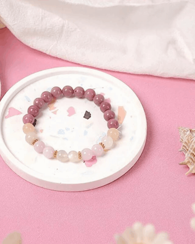 Wholesale 8MM Healing Pink Crystal Bracelet