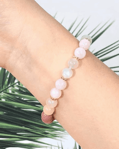 Wholesale 8MM Healing Pink Crystal Bracelet