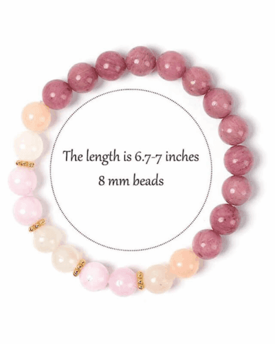 Wholesale 8MM Healing Pink Crystal Bracelet 4