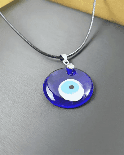 Vintage Blue Glass Pendant Evil Eye Crystal Necklaces