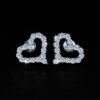 Wholesale Heart Moissanite Earring with 925 Sterling Silver