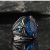 Wholesale Mens Fashion Rings with Blue Stone