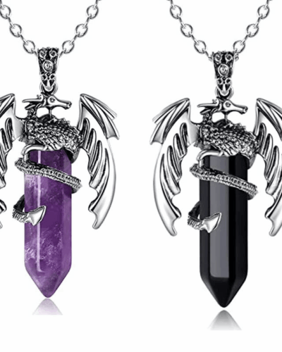 Wholesale Mini Crystal Tower Pendant Wrapped Flying Dragon