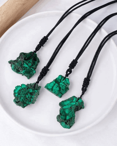Wholesale Natural Malachite Pendant Necklace Unisex