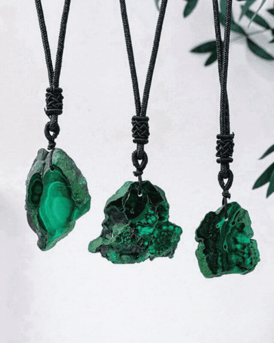 Wholesale Natural Malachite Pendant Necklace Unisex