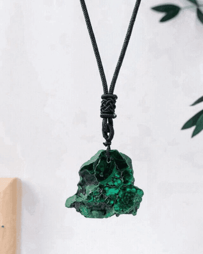 Wholesale Natural Malachite Pendant Necklace Unisex