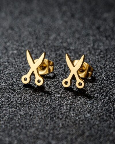 Wholesale Scissors Stainless Steel Studs Earrings