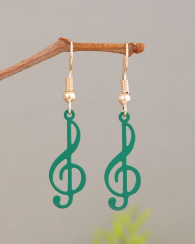 Wholesale Stainless Steel Earrings with Music Note Pendant