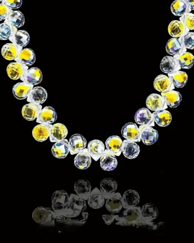 Wholesale Teardrop Faceted Crystal Beaded Necklace DIY