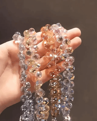 Wholesale Teardrop Faceted Crystal Beaded Necklace DIY