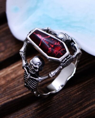 Wholesale Vampire Skull Mens Copper Ring 5