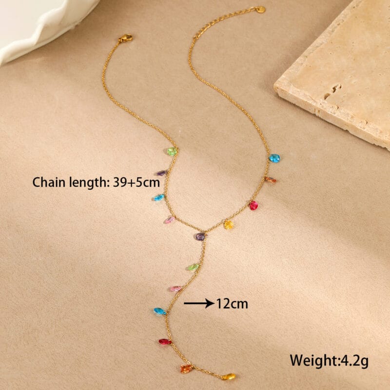 Wholesale Y shaped Stainless Steel Necklace for Women 4