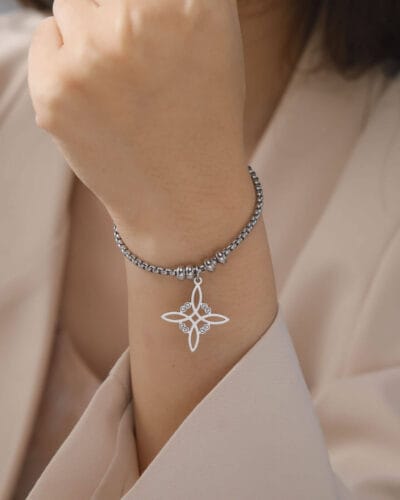 Witches Knot Stainless Steel Box Chain Necklace 4 2