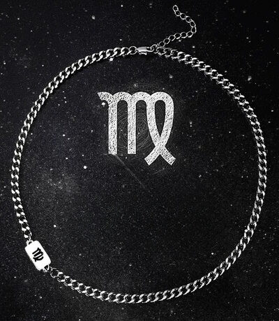 Zodiac Sign 925 Sterling Silver Cuban Link Chain for Men (12)