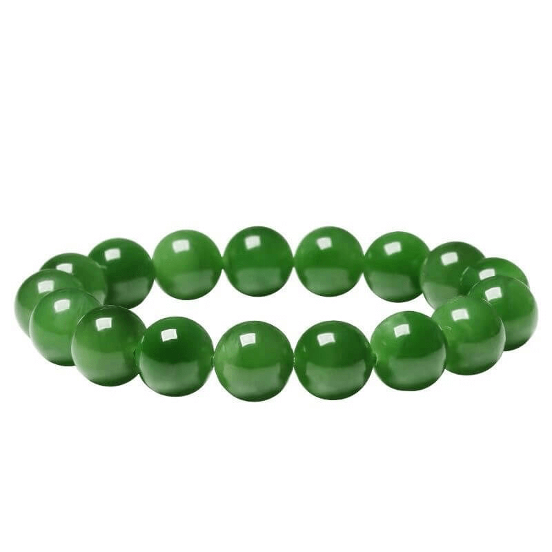 Reiki Meditation Green Jasper Beaded Stretch Bracelet
