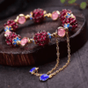 Fashion Delicate Garnet Crystal Charm Bracelet Bulk
