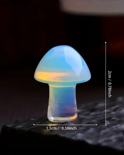 2CM DIY Making White Opal Gemstone Mushrooms