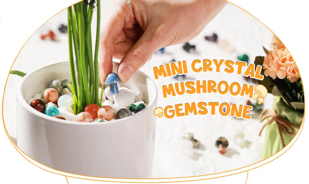 Colorful Small Crystal Mushroom Pendants Wholesale