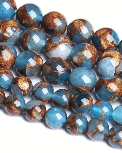 4-10mm Natural Lake Blue Cloisonne Beads Wholesale