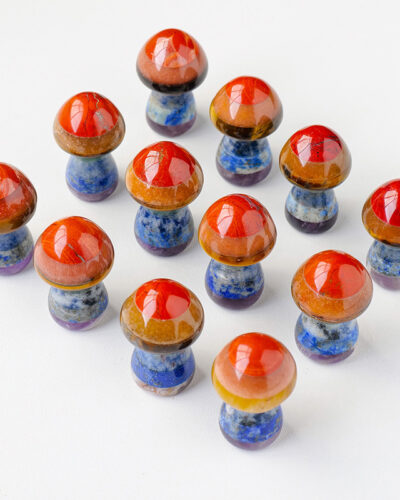 7 Chakra Energy Mushroom Crystals Home Decor