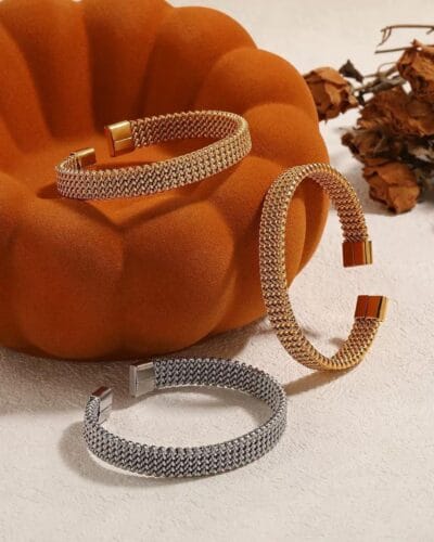 Adjustable Stainless Steel Cuff Bracelets for Men 10