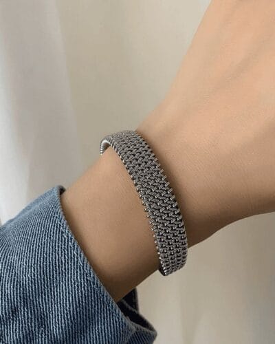Adjustable Stainless Steel Cuff Bracelets for Men 6