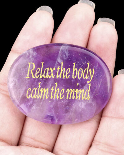 Engraved Colorful Rubbing Stones with Words Wholesale