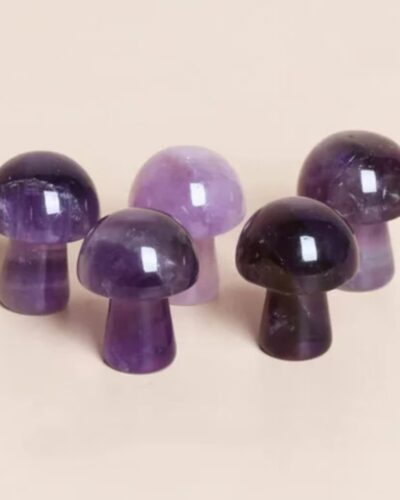 Amethyst Mushroom Crystal Pendant Home Decor