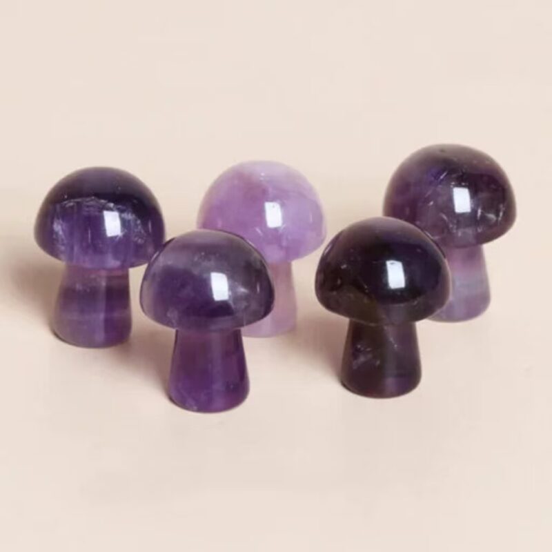 Amethyst Mushroom Crystal Pendant Home Decor