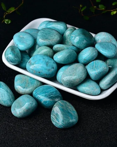 Blue Amazonite Large Smooth Stone Bulk