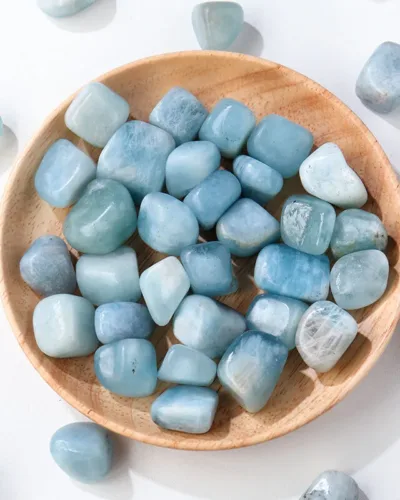 Blue Aquamarine Tumbled Stone Wholesale