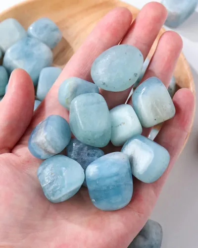 Blue Aquamarine Tumbled Stone Wholesale